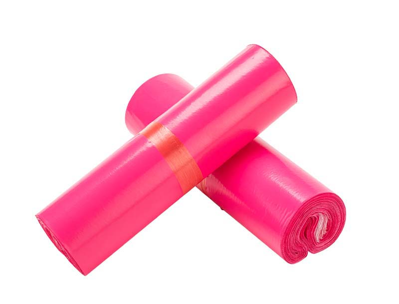 荥阳玫红色快递袋-02